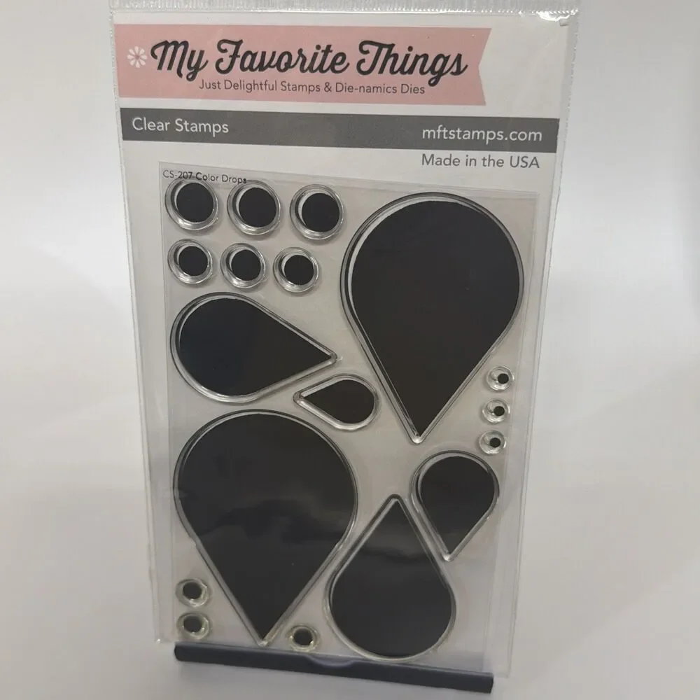 My Favorite Things Color Drops Stamp And Die Set NEW